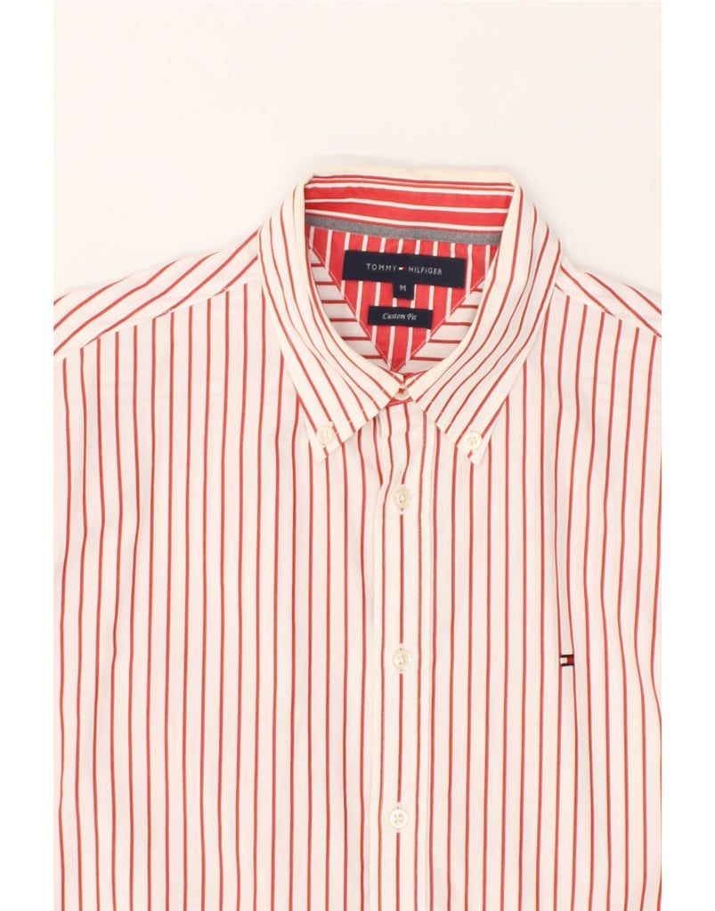 TOMMY HILFIGER Mens Custom Fit Shirt Medium Red Striped Cotton | Vintage Tommy Hilfiger | Thrift | Second-Hand Tommy Hilfiger | Used Clothing | Messina Hembry 