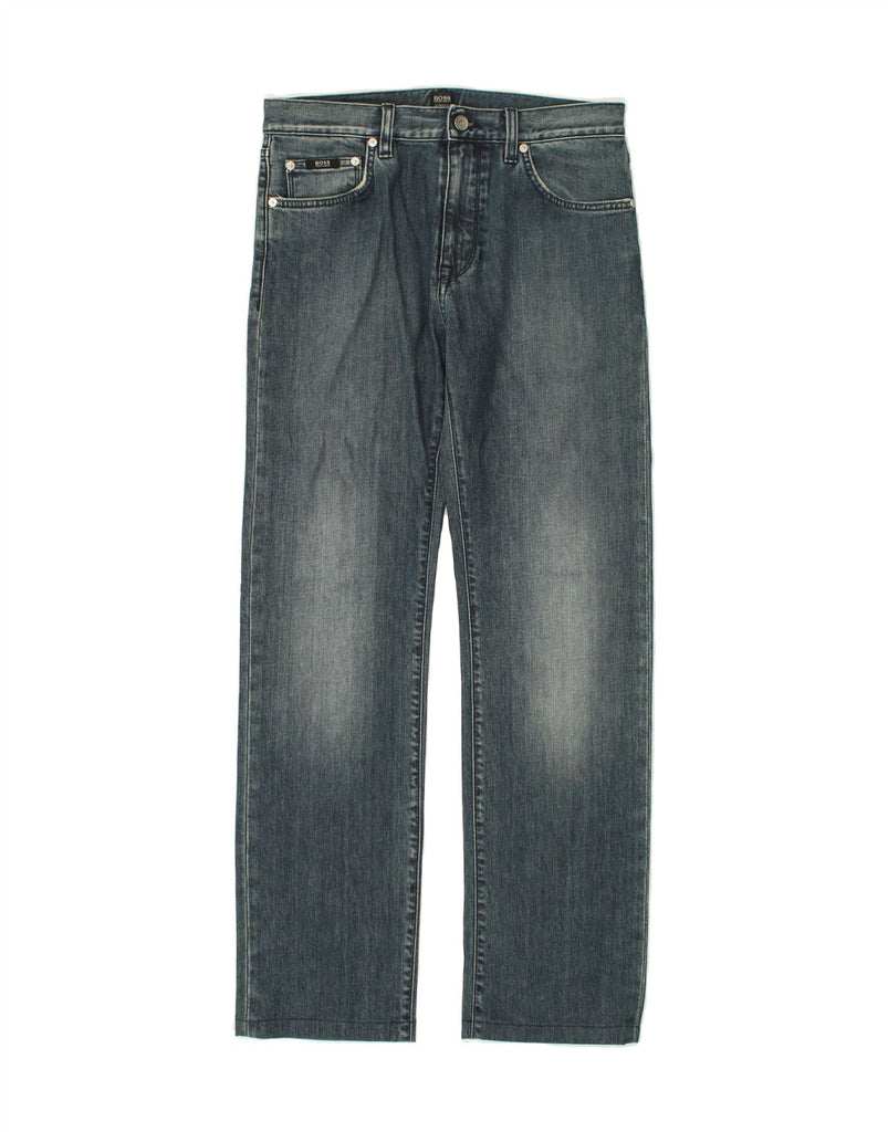 HUGO BOSS Mens Straight Jeans W31 L31 Blue Cotton | Vintage Hugo Boss | Thrift | Second-Hand Hugo Boss | Used Clothing | Messina Hembry 