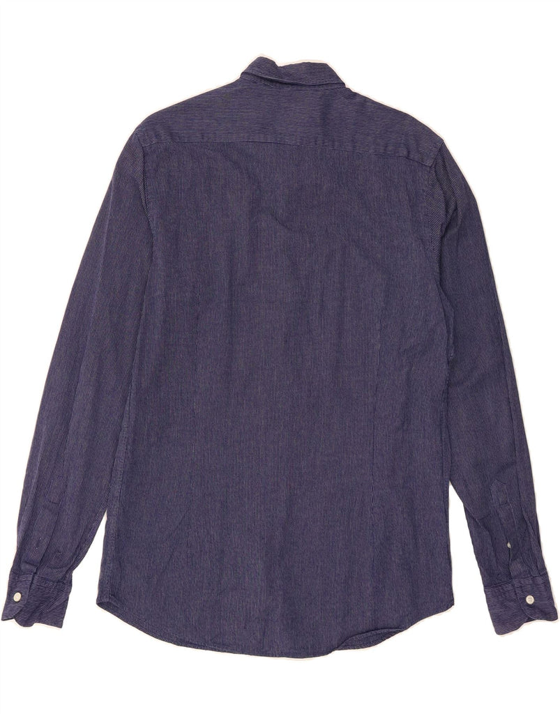 MASSIMO DUTTI Mens Shirt Medium Navy Blue Pinstripe Cotton Vintage Massimo Dutti and Second-Hand Massimo Dutti from Messina Hembry 