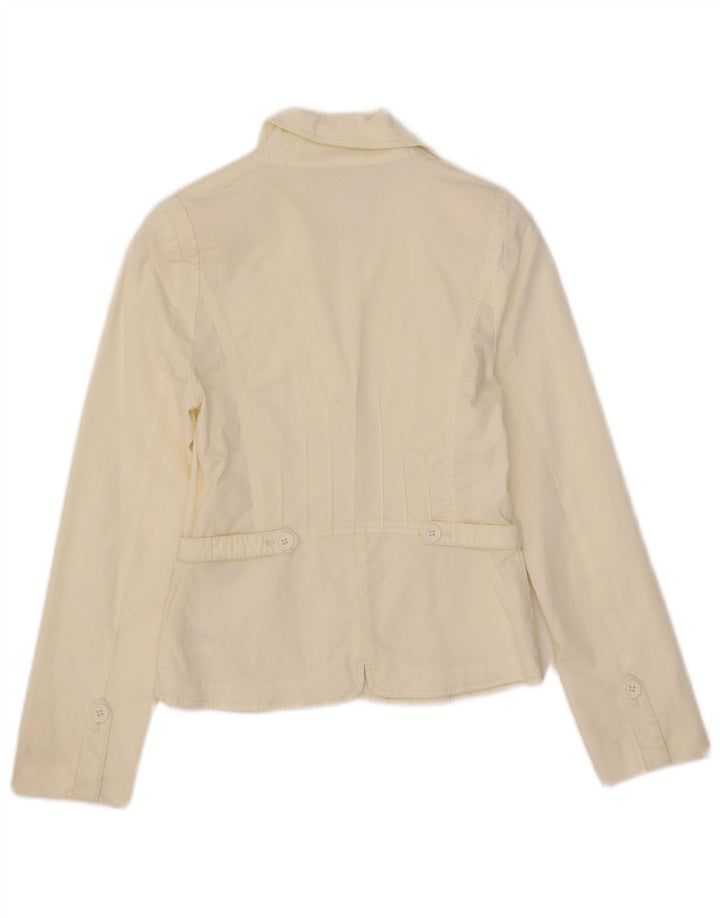 Essential Girls 3 Button Blazer Jacket 13-14 Years Off White Cotton