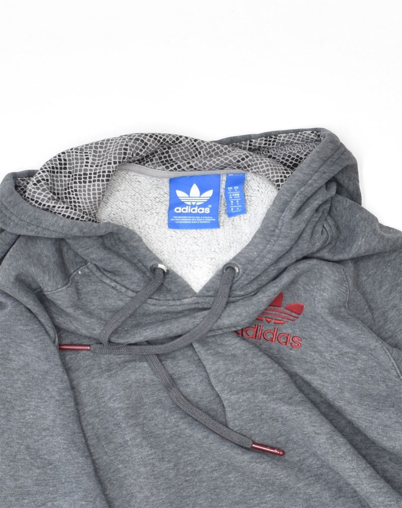 ADIDAS Mens Hoodie Jumper Small Grey Cotton | Vintage Adidas | Thrift | Second-Hand Adidas | Used Clothing | Messina Hembry 