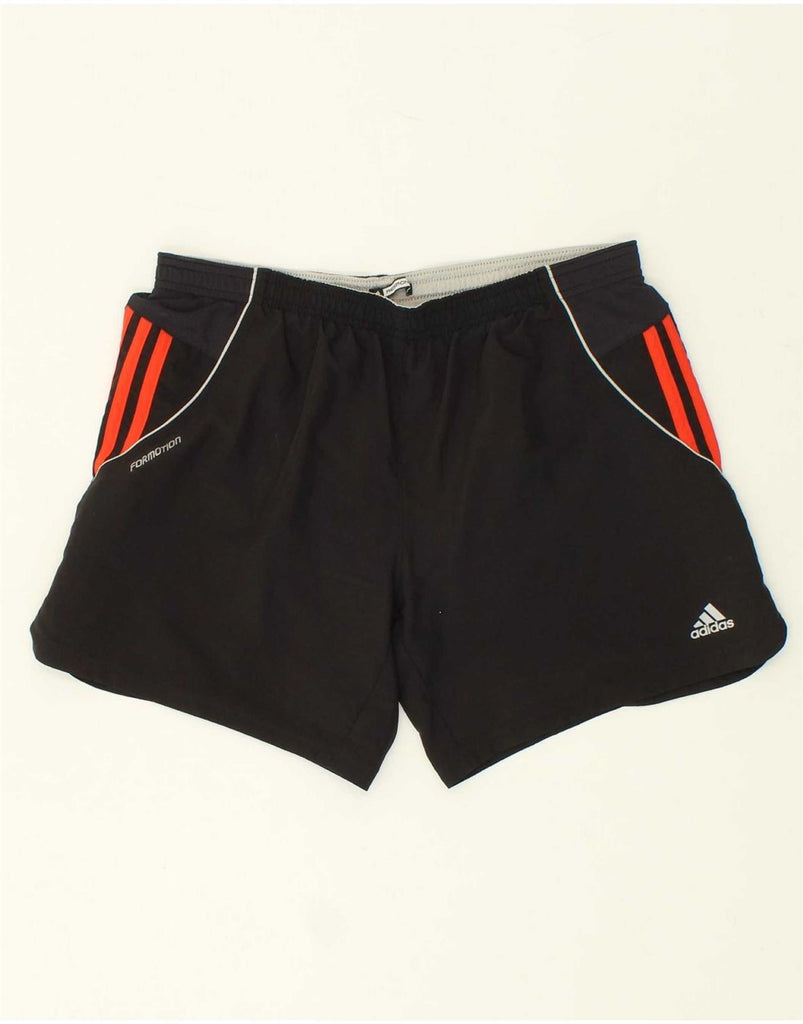 ADIDAS Womens Sport Shorts UK 14 Medium Black Polyester Vintage Adidas and Second-Hand Adidas from Messina Hembry 