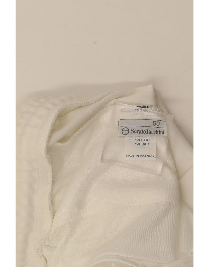 Sergio Tacchini Womens Sport Shorts IT 50 XL  White Polyester