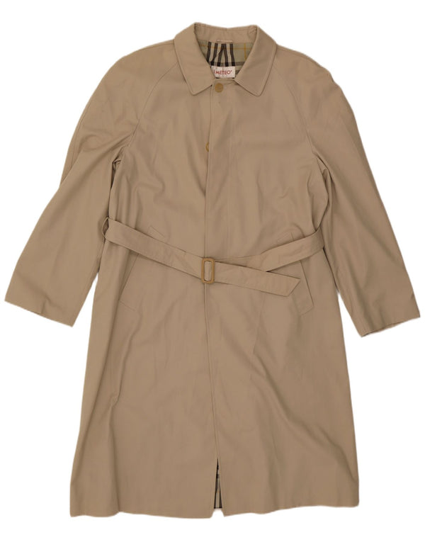 Vintage Mens Overcoat IT 54 2XL Beige
