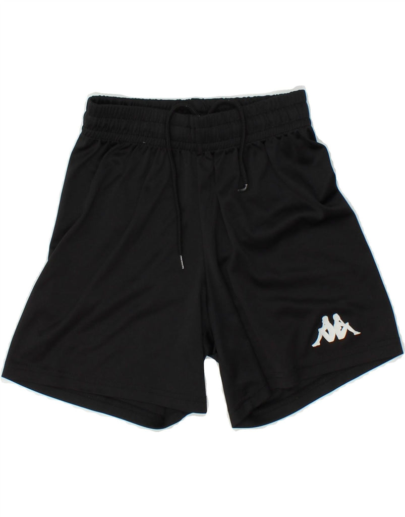 KAPPA Boys Graphic Sport Shorts 7-8 Years Black | Vintage Kappa | Thrift | Second-Hand Kappa | Used Clothing | Messina Hembry 