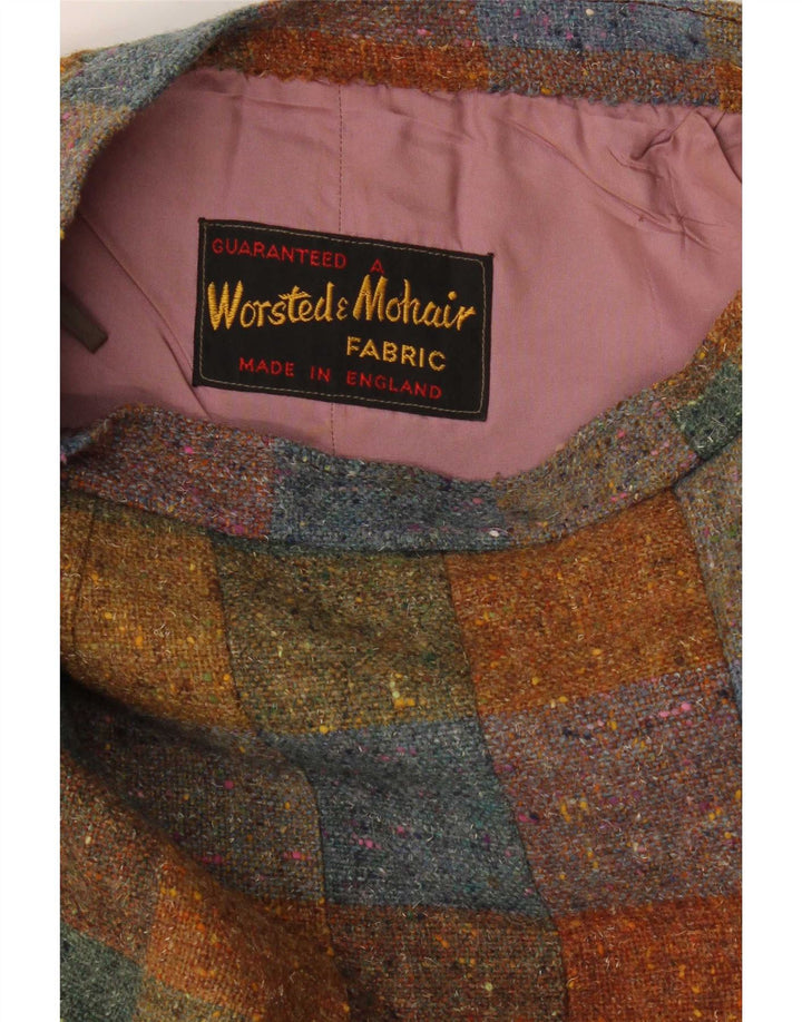 Vintage Womens A-Line Skirt W26 Small Brown Check