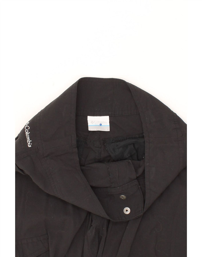 COLUMBIA Womens Straight Cargo Trousers US 2 XS W30 L34 Black Nylon Vintage Columbia and Second-Hand Columbia from Messina Hembry 