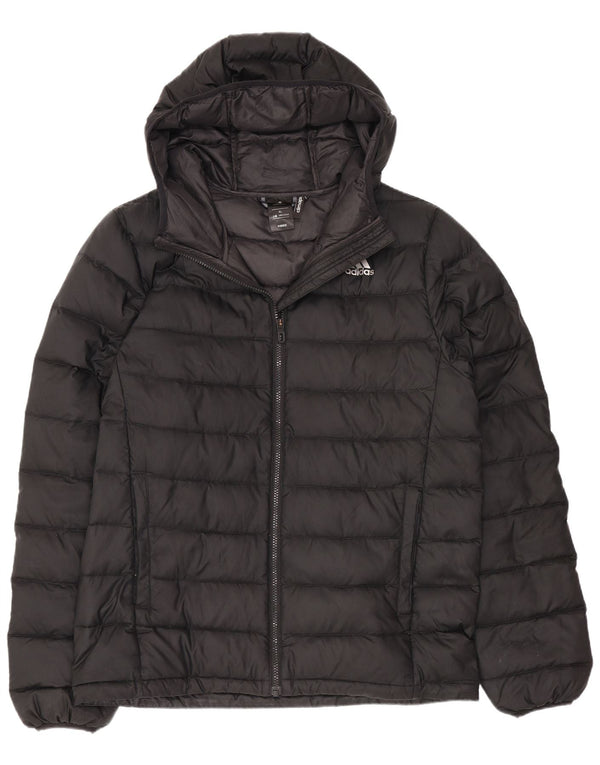 Adidas Womens Hooded Padded Jacket UK 18 XL Black Polyester
