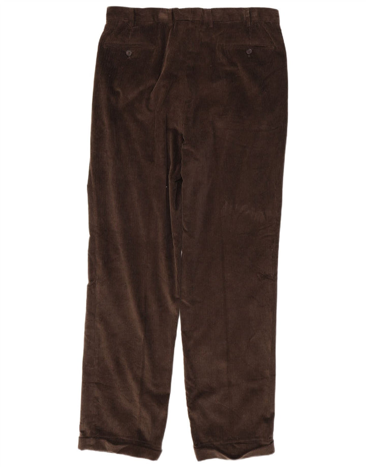 RALPH LAUREN Mens Pegged Corduroy Trousers W36 L34 Brown Cotton