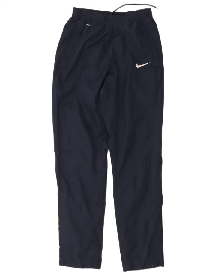 Nike Mens Dri Fit Tracksuit Trousers Small  Navy Blue Polyester