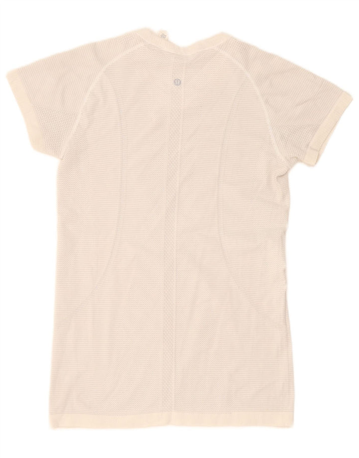 Lululemon Womens T-Shirt Top US 10 Large White Nylon