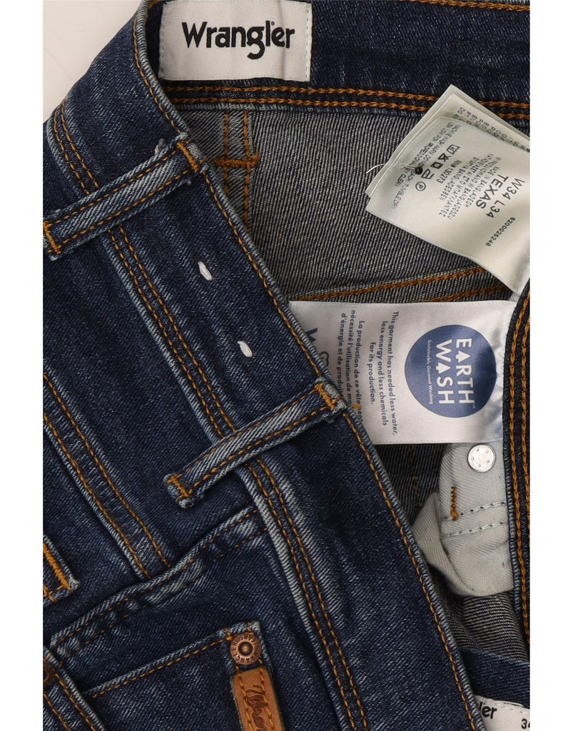 WRANGLER Mens Texas Straight Jeans W34 L34 Blue Cotton Vintage Wrangler and Second-Hand Wrangler from Messina Hembry 