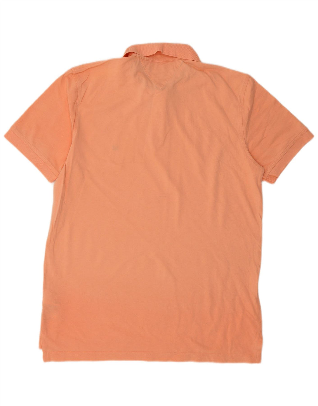 Tommy Hilfiger Mens Regular Fit Polo Shirt Large Orange Cotton