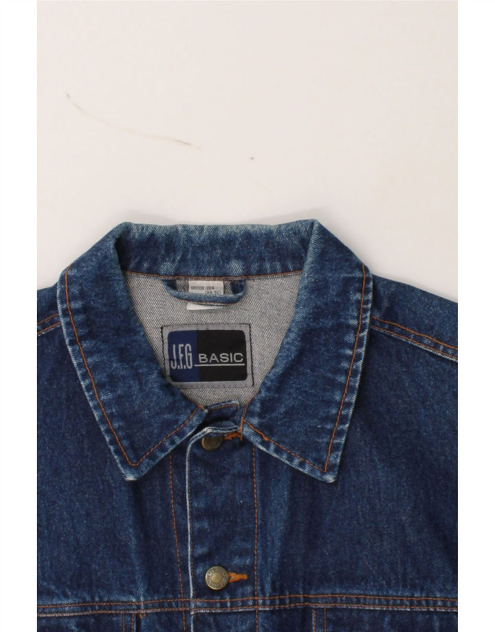 JOHN F GEE Mens Denim Jacket IT 50 Large Blue Cotton Vintage John F Gee and Second-Hand John F Gee from Messina Hembry 