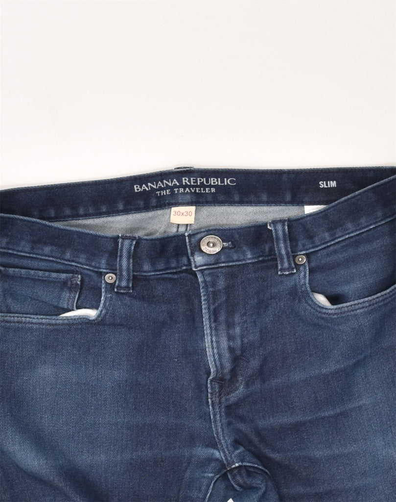 BANANA REPUBLIC Womens Slim Jeans W30 L26 Blue Cotton | Vintage Banana Republic | Thrift | Second-Hand Banana Republic | Used Clothing | Messina Hembry 