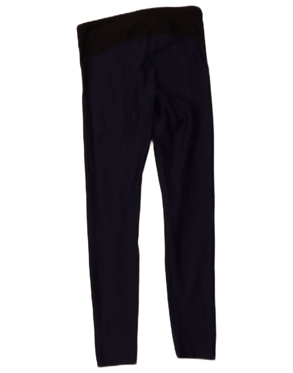 UNDER ARMOUR Womens Leggings UK 10 Small  Navy Blue