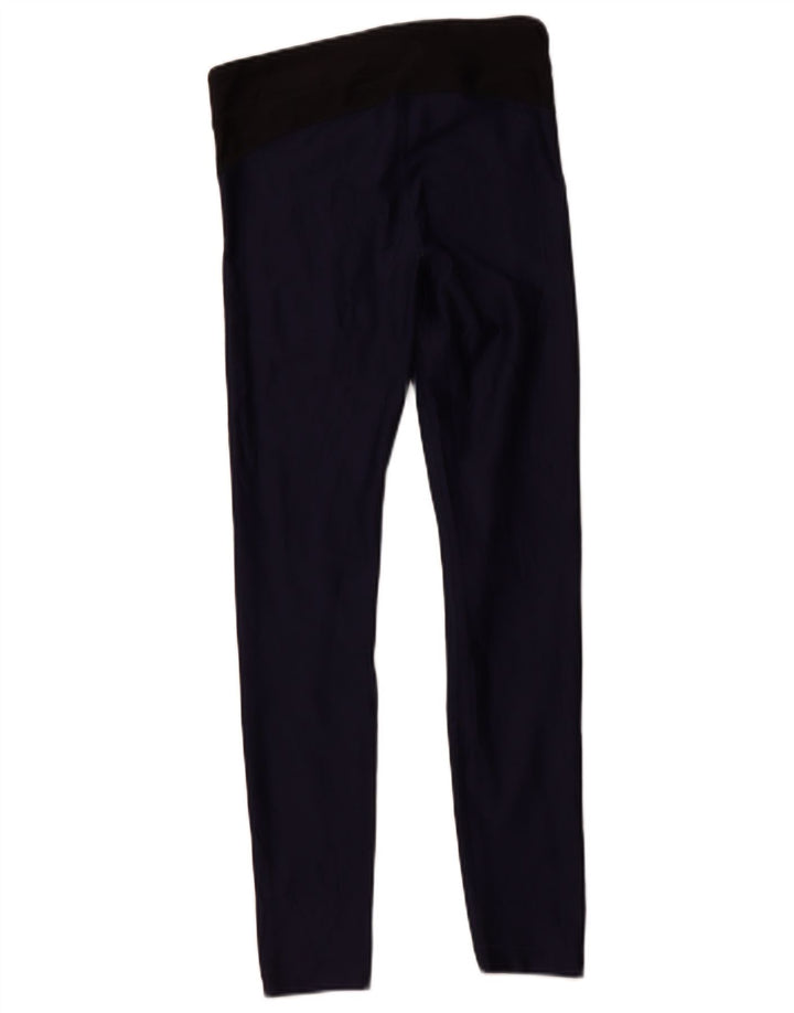 UNDER ARMOUR Womens Leggings UK 10 Small  Navy Blue