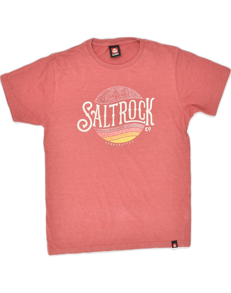 SALTROCK Mens Graphic T-Shirt Top Small Pink Cotton | Vintage Saltrock | Thrift | Second-Hand Saltrock | Used Clothing | Messina Hembry 