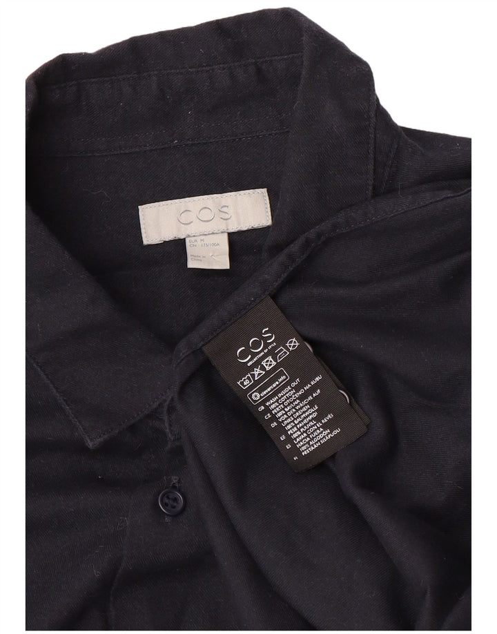 Cos Mens Shirt Medium Navy Blue Cotton