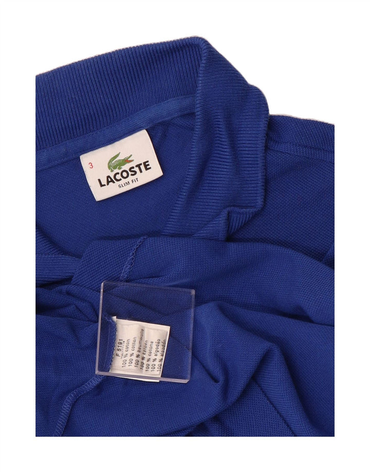 LACOSTE Mens Slim Fit Polo Shirt Size 3 Small Blue Cotton Vintage Lacoste and Second-Hand Lacoste from Messina Hembry 