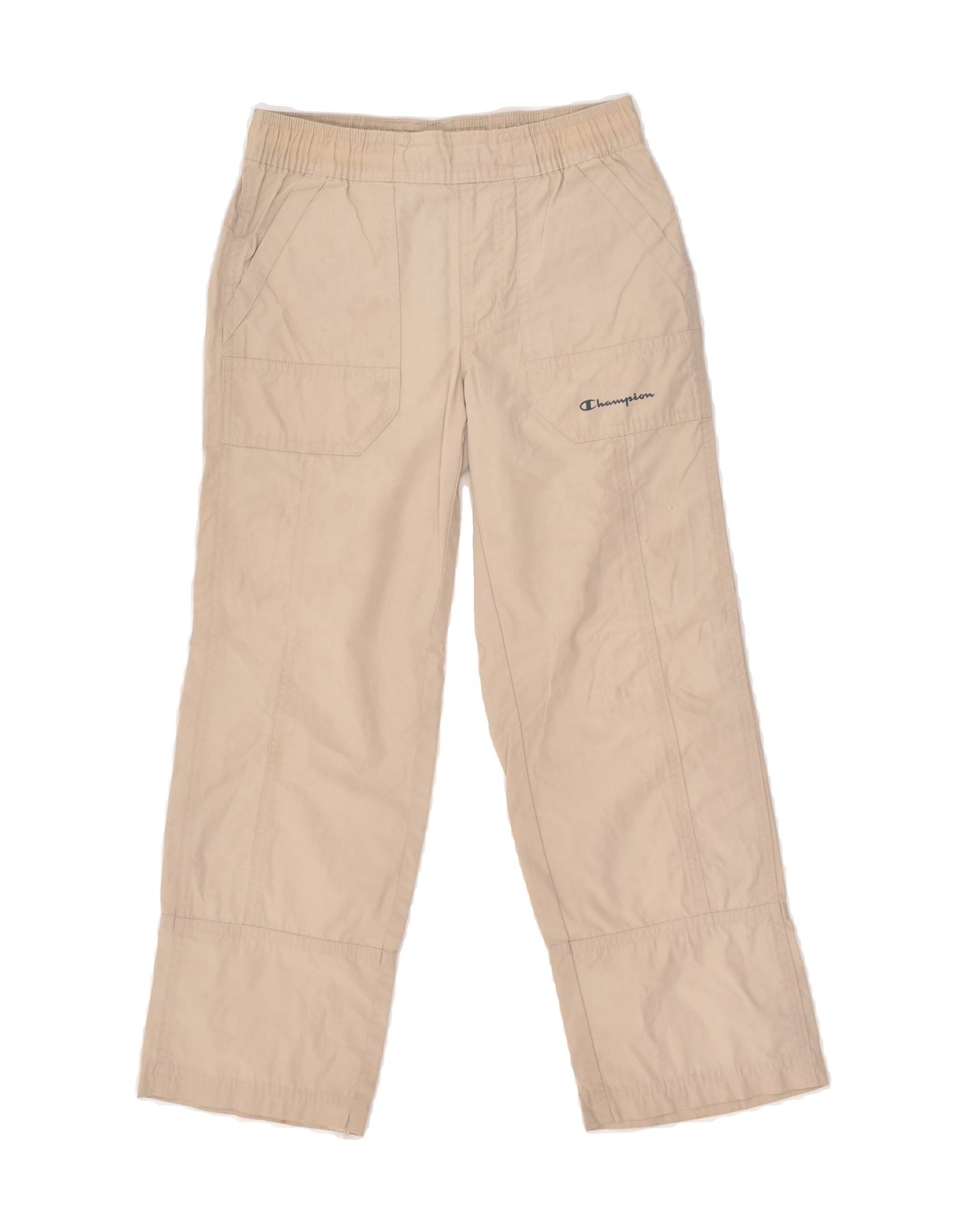 CHAMPION Boys Straight Chino Trousers 7-8 Years W24 L22 Beige
