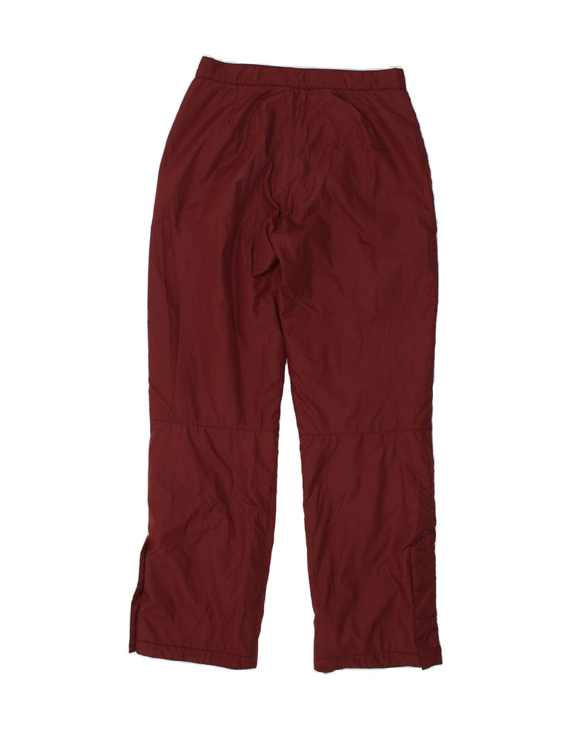 INVICTA Womens Straight Windbreaker Trousers UK 14 Medium W31 L31 Burgundy | Vintage Invicta | Thrift | Second-Hand Invicta | Used Clothing | Messina Hembry 