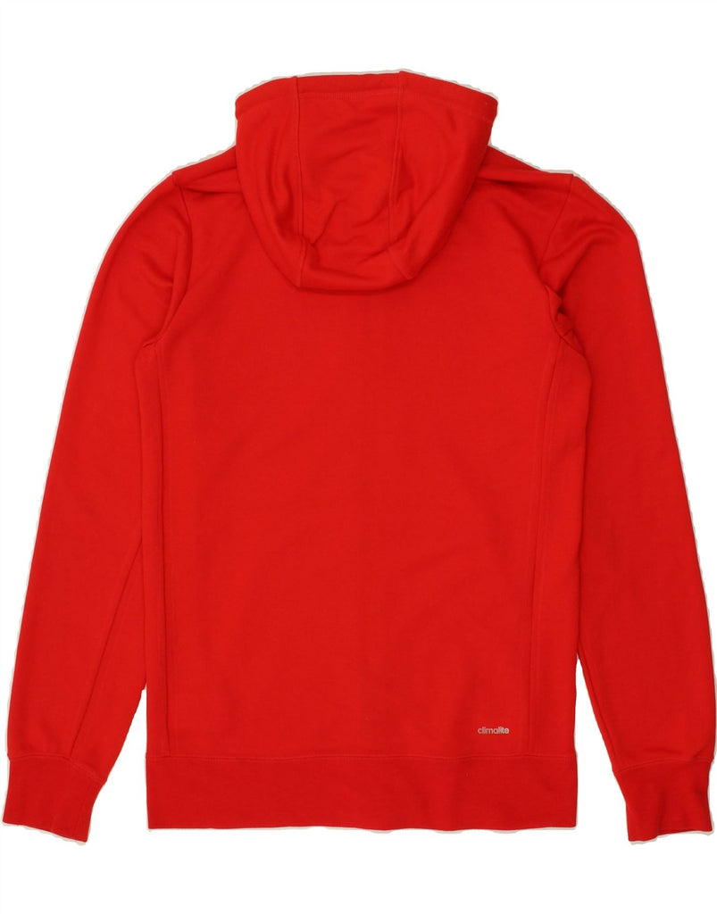 ADIDAS Mens Climalite Zip Hoodie Sweater Small Red Polyester Vintage Adidas and Second-Hand Adidas from Messina Hembry 