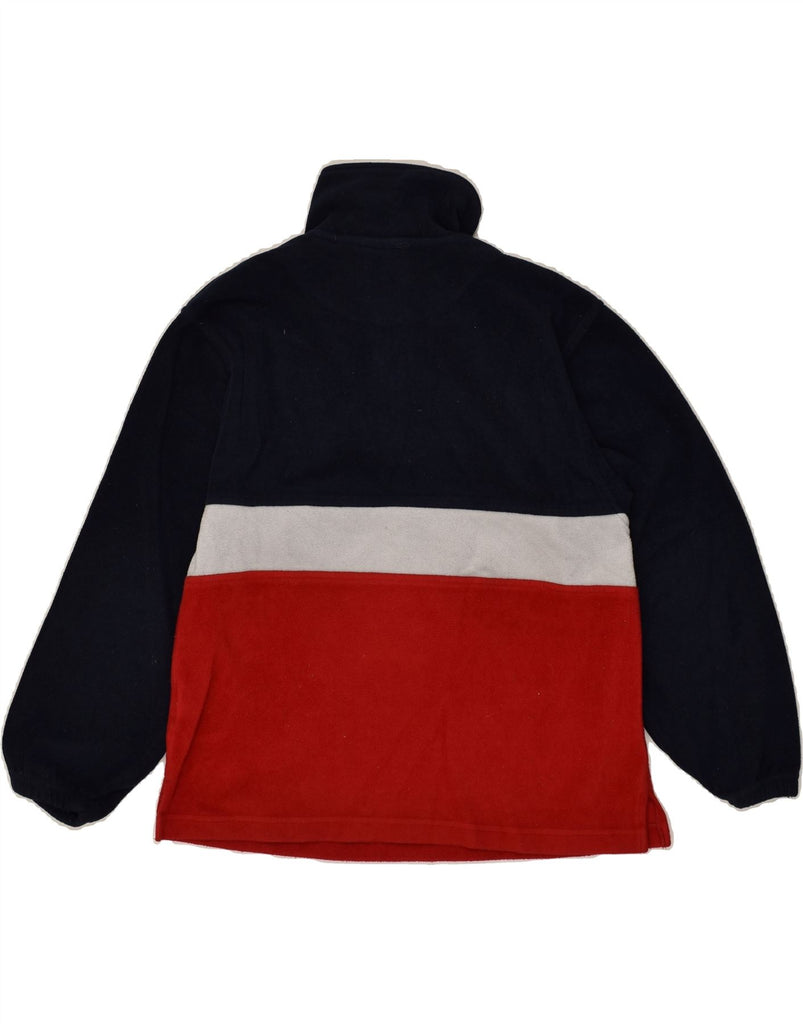 CHAMPION Boys Graphic Fleece Jumper 9-10 Years Navy Blue Colourblock | Vintage Champion | Thrift | Second-Hand Champion | Used Clothing | Messina Hembry 