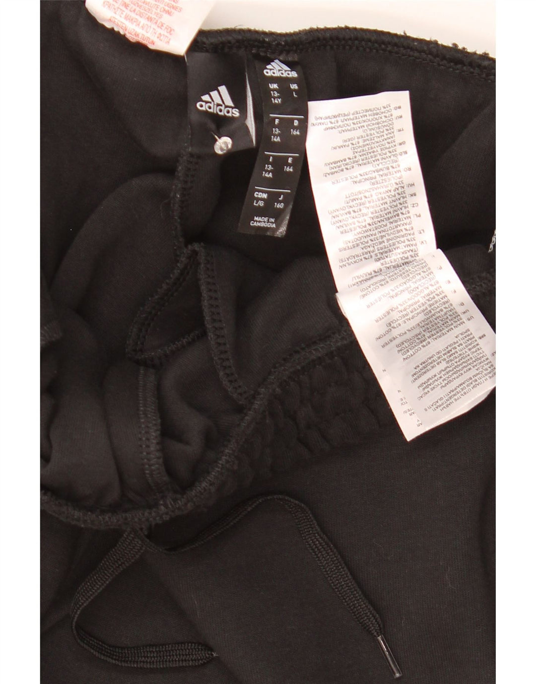 Adidas Boys Tracksuit Trousers 13-14 Years  Black Cotton