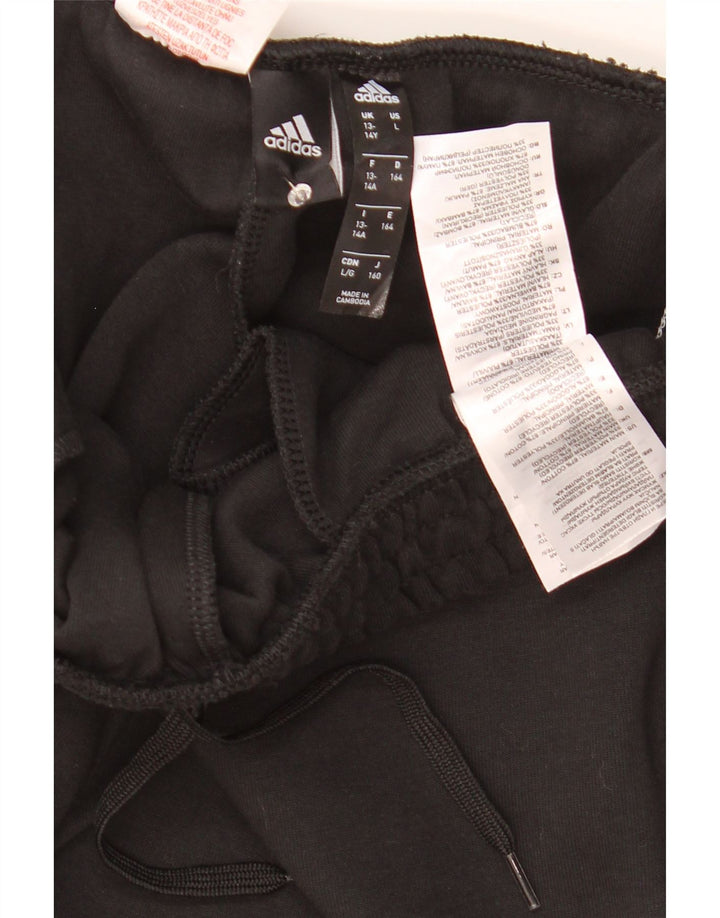 Adidas Boys Tracksuit Trousers 13-14 Years  Black Cotton