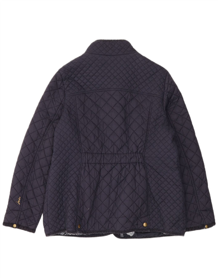 Joules Womens Quilted Jacket UK 18 XL Navy Blue Cotton