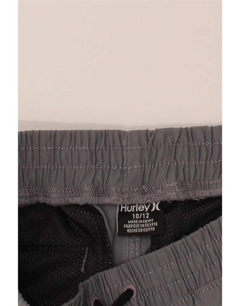 HURLEY Boys Tracksuit Trousers Joggers 10-11 Years  Grey Nylon Vintage Hurley and Second-Hand Hurley from Messina Hembry 
