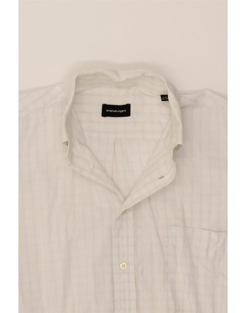 EMANUEL UNGARO Mens Shirt Size 40 15 1/2 Medium White Check Vintage Emanuel Ungaro and Second-Hand Emanuel Ungaro from Messina Hembry 