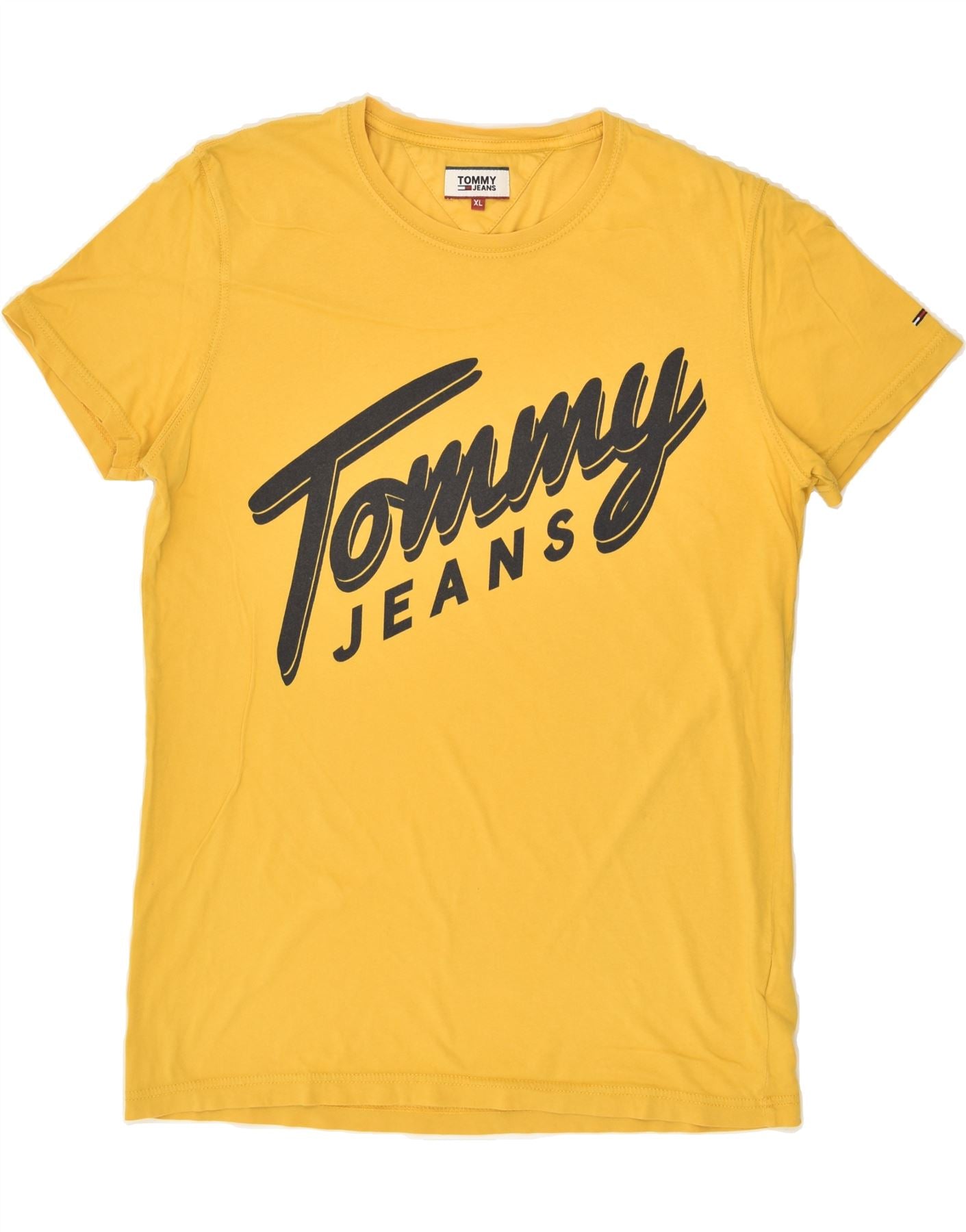 Tommy Hilfiger Regular Gold Logo Cotton T-Shirt