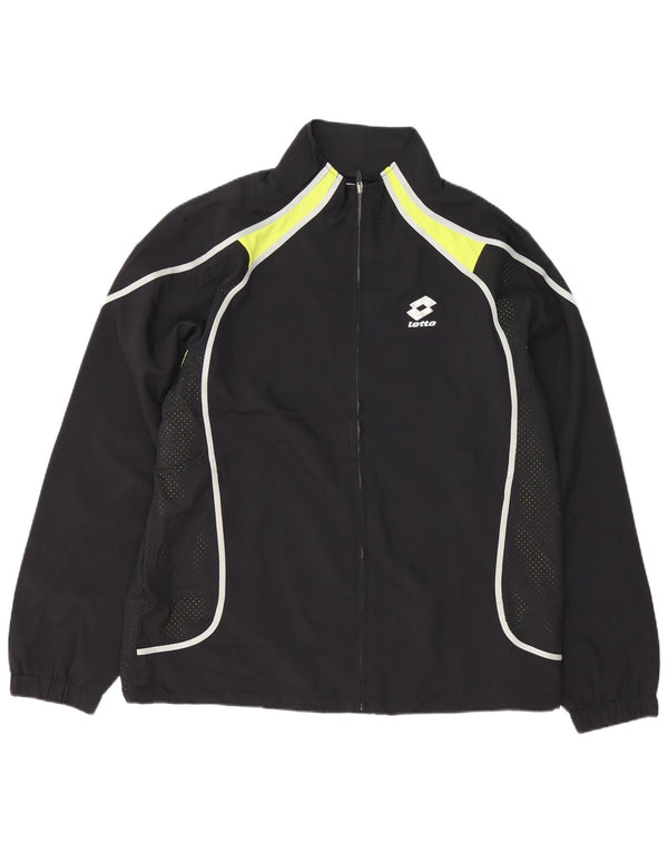 Lotto Mens Tracksuit Top Jacket UK 44/46 2XL Black Colourblock Polyester