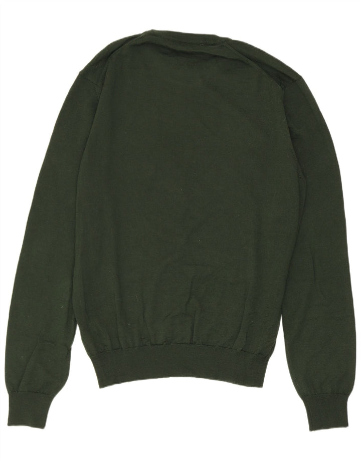 Calvin Klein Jeans Mens Crew Neck Jumper Sweater Large Khaki Wool