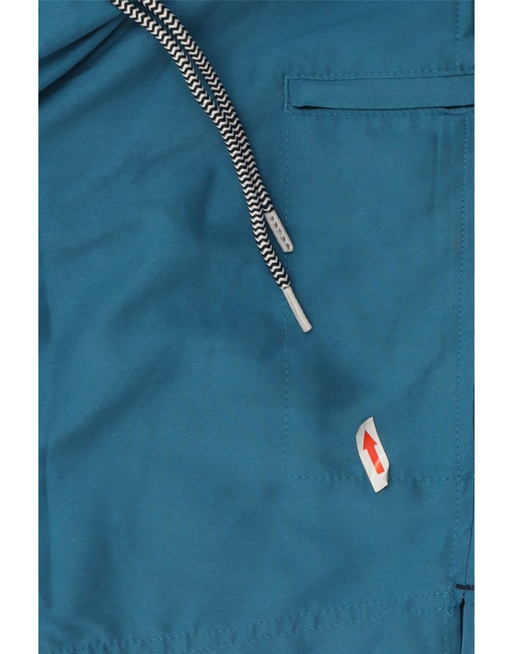 Marks & Spencer Mens Peacock Cargo Swimming Shorts Medium Blue Polyester