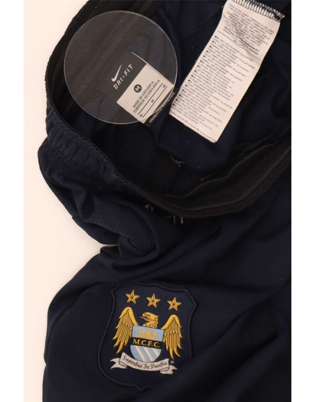 Nike Mens Manchester City Tracksuit Trousers Medium Navy Blue Polyester