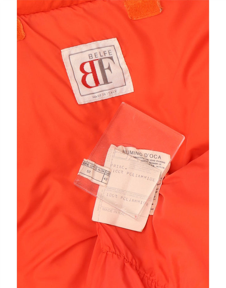 Belfe Mens Padded Jacket UK 42 XL Orange Polyamide