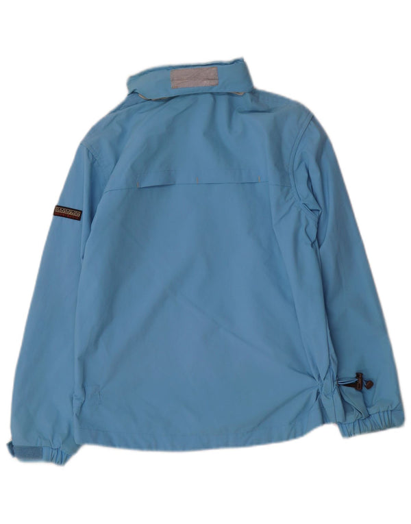 Napapijri Boys Geographic Rain Jacket 9-10 Years Blue Nylon