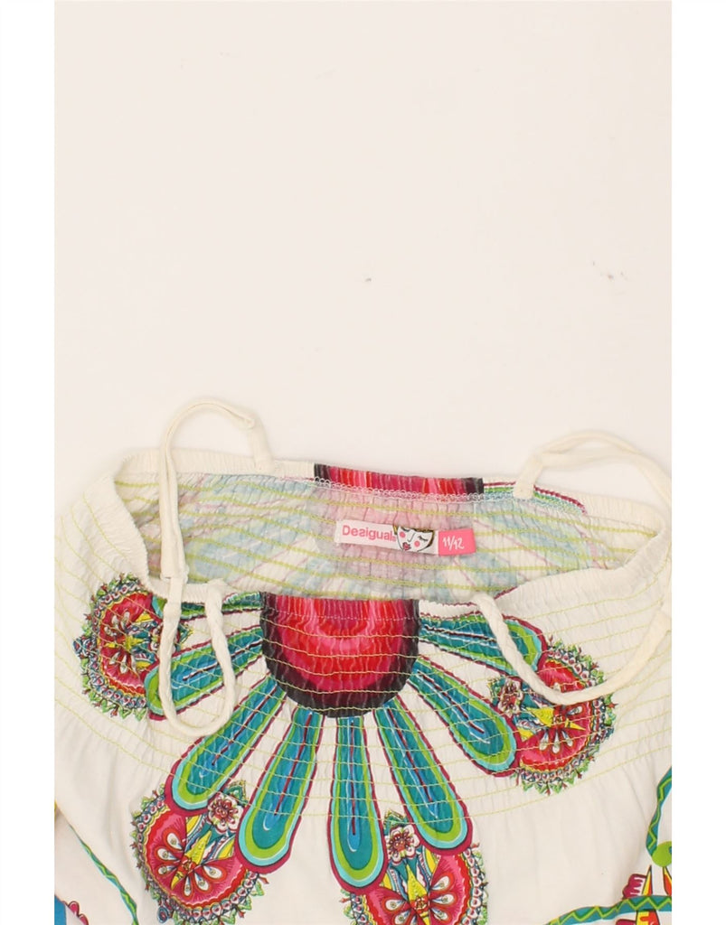 DESIGUAL Girls Sundress 11-12 Years Multicoloured Floral Cotton Vintage Desigual and Second-Hand Desigual from Messina Hembry 