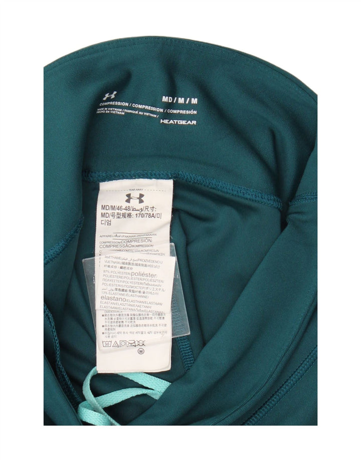 Under Armour Womens Graphic Leggings UK 12 Medium Turquoise Polyester
