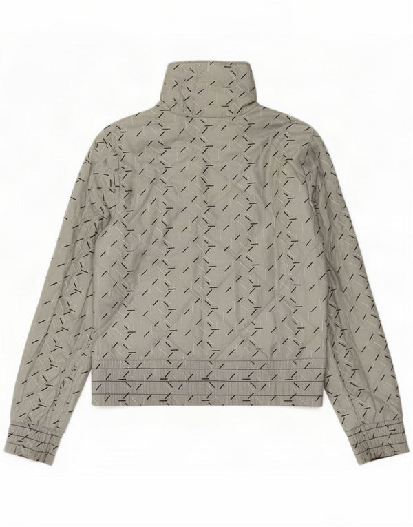 Nike Womens Reversible Jacket UK 8/10 Small Grey Geometric Nylon