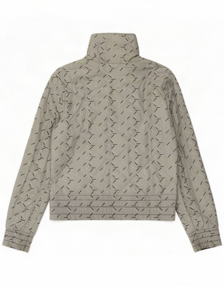 Nike Womens Reversible Jacket UK 8/10 Small Grey Geometric Nylon