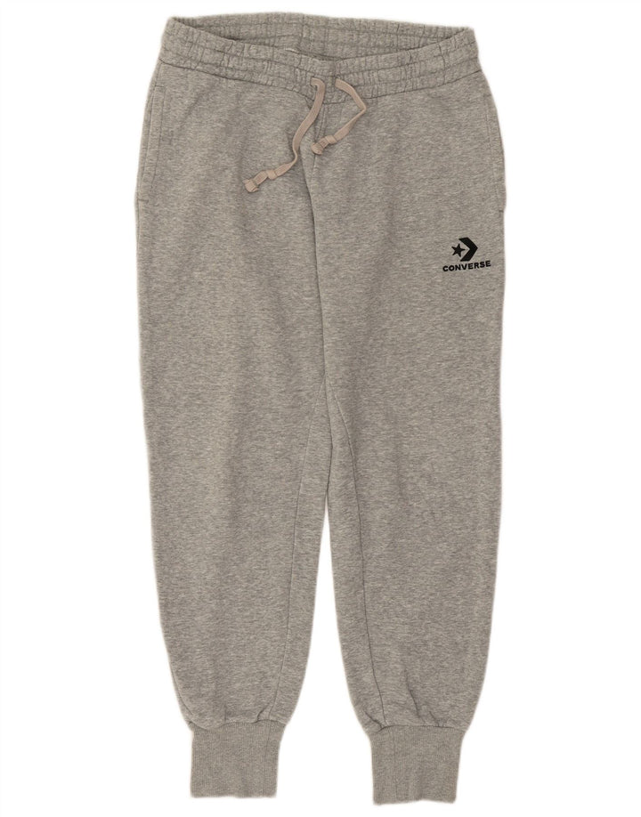 CONVERSE Womens Tracksuit Trousers Joggers UK 14 Medium  Grey Cotton