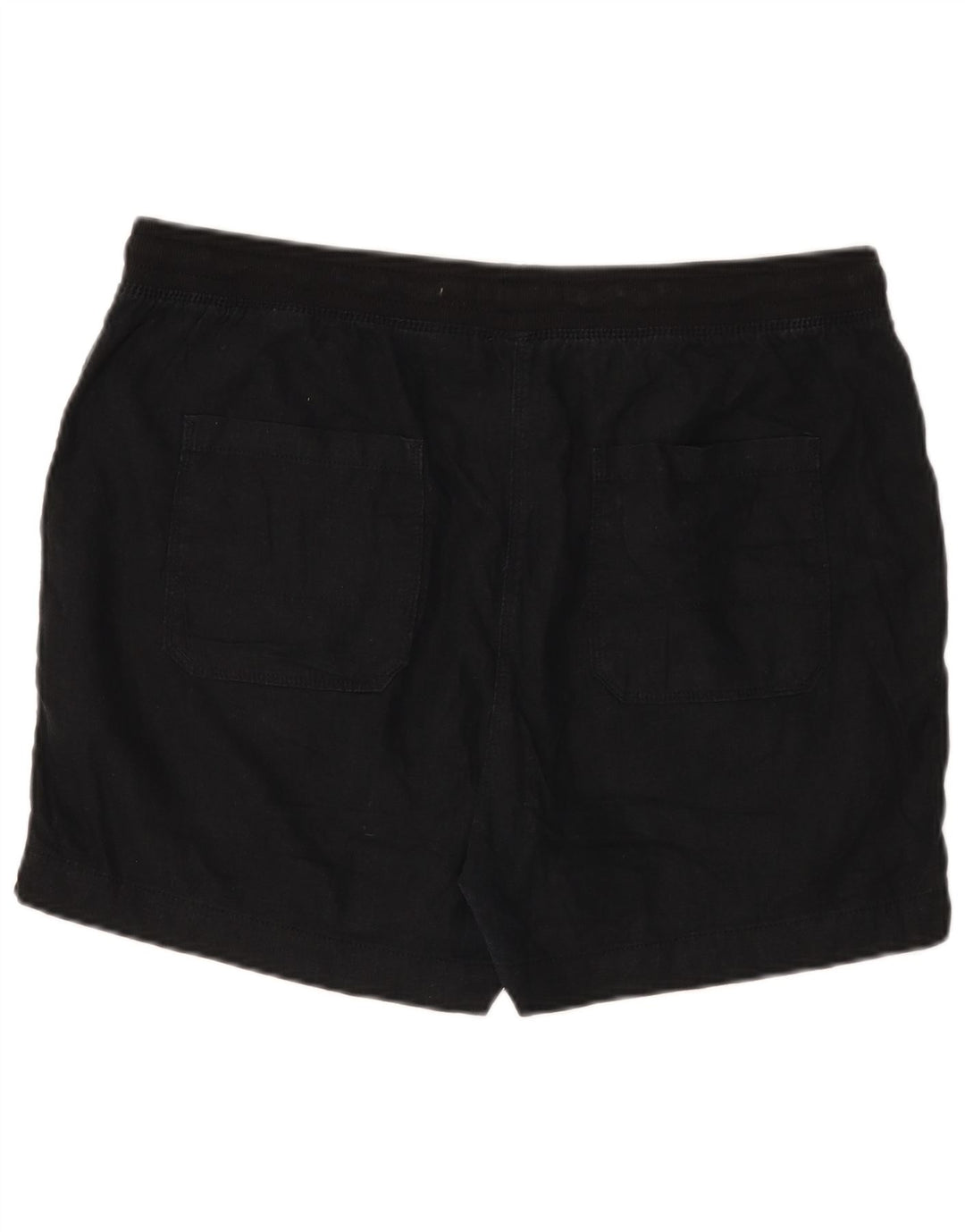 Marks & Spencer Womens Chino Shorts UK 16 Large W36  Black Linen
