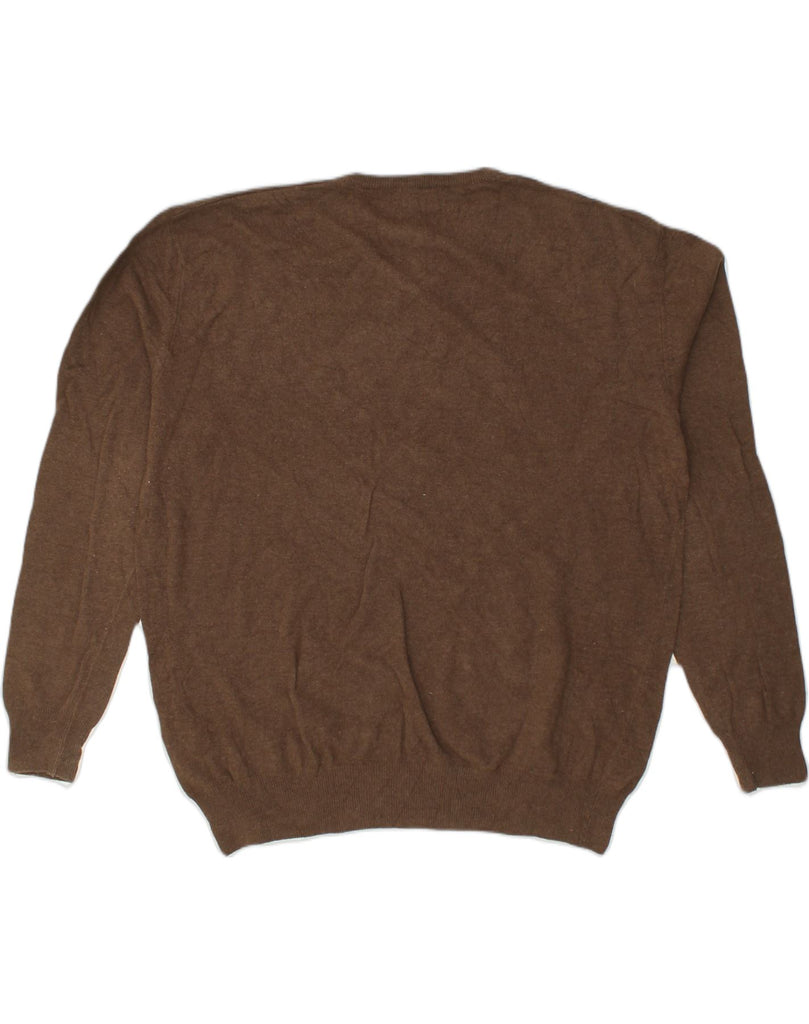 KAPPA Mens V-Neck Jumper Sweater 2XL Brown Wool | Vintage Kappa | Thrift | Second-Hand Kappa | Used Clothing | Messina Hembry 