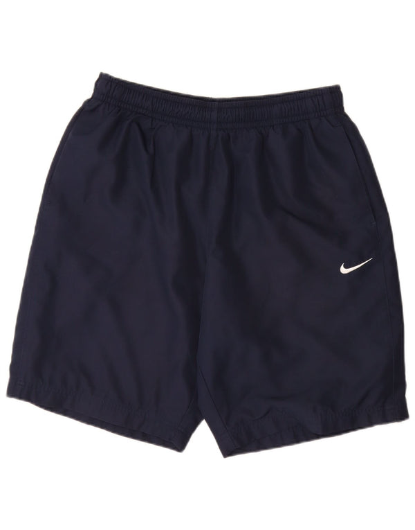 NIKE Mens Sport Shorts Large  Navy Blue Polyester