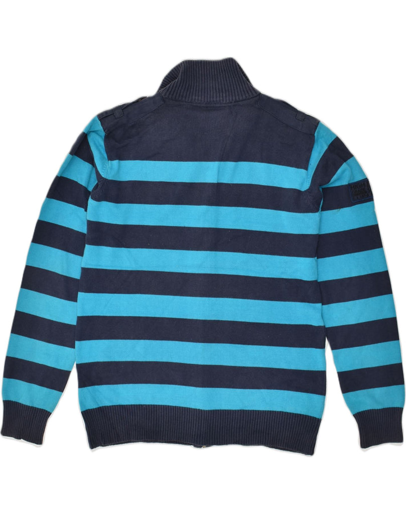 JACK & JONES Mens Cardigan Sweater Large Blue Striped Cotton | Vintage Jack & Jones | Thrift | Second-Hand Jack & Jones | Used Clothing | Messina Hembry 