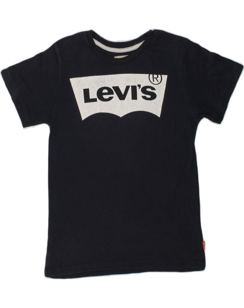 LEVI'S Boys Graphic T-Shirt Top 9-10 Years Navy Blue Cotton | Vintage Levi's | Thrift | Second-Hand Levi's | Used Clothing | Messina Hembry 